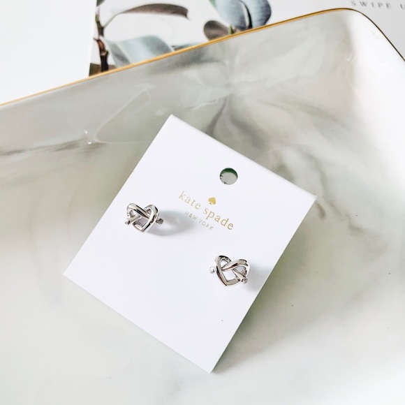 Kate Spade Love Me Knot Earrings Silver